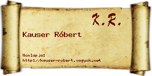 Kauser Róbert névjegykártya