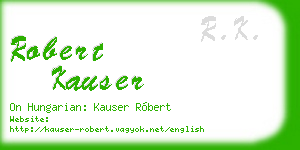 robert kauser business card